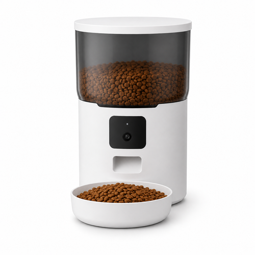 Alimentador Automático 4 L com Câmera Wi-Fi para Cães e Gatos