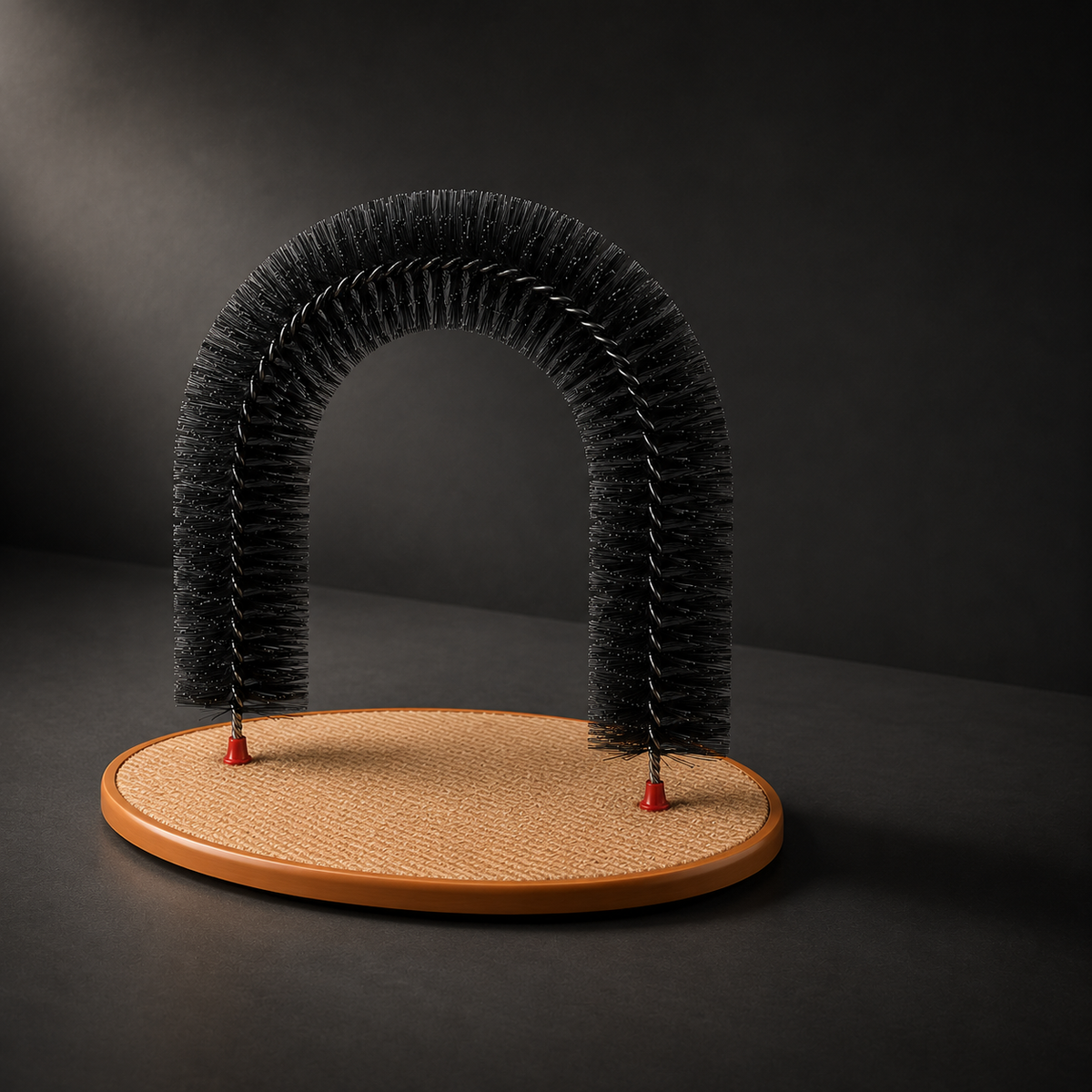 Arco Interativo com Escova e Base Arranhadora para Gatos