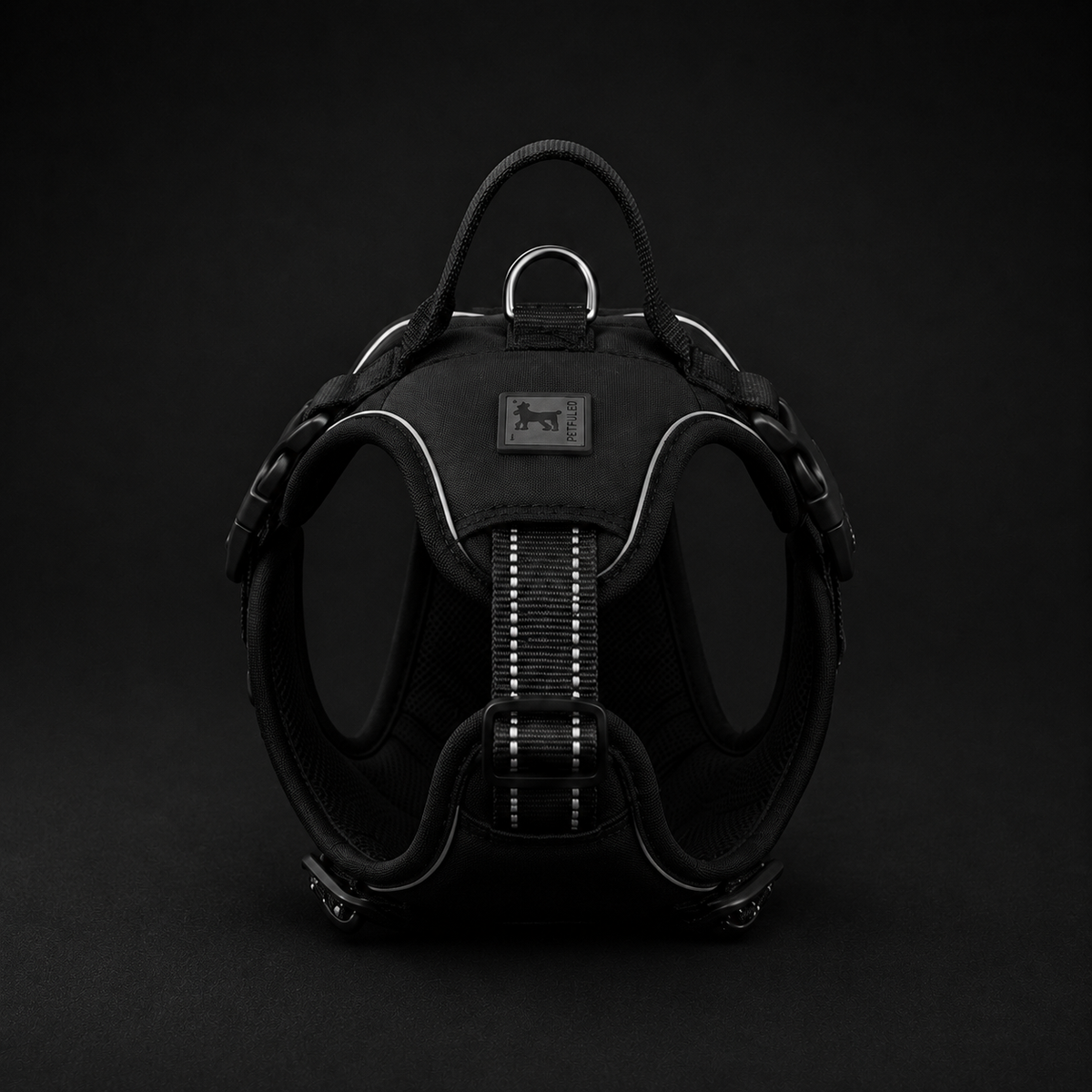 Arnês Peitoral Anti-Puxão Refletivo com Anel em D para Cães