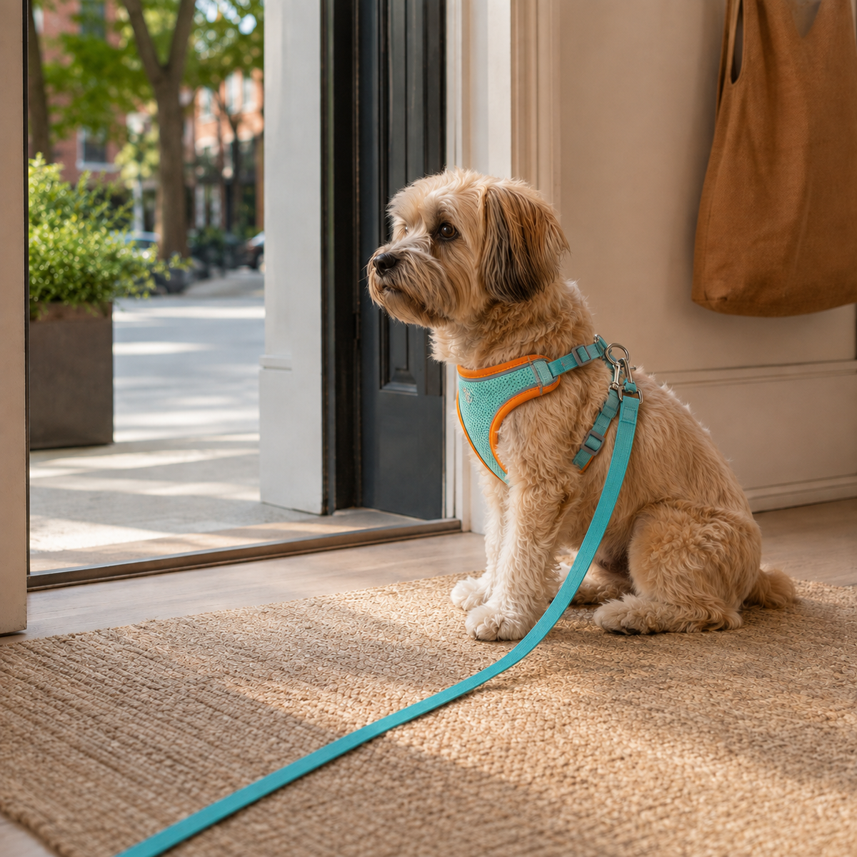 Arnês Peitoral Anti-Puxão Refletivo Step-in para Cães