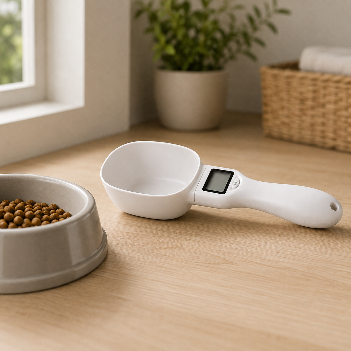Balança Digital de Ração com Precisão de 1 g para Cães e Gatos