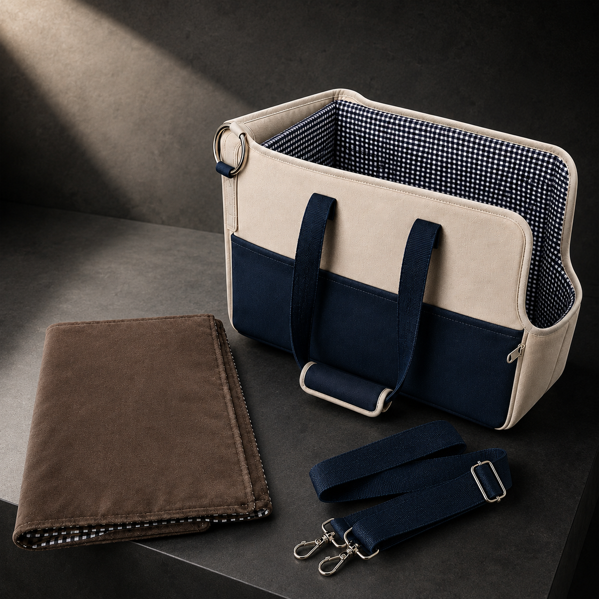 Bolsa de Transporte com Base Removível para Cães e Gatos