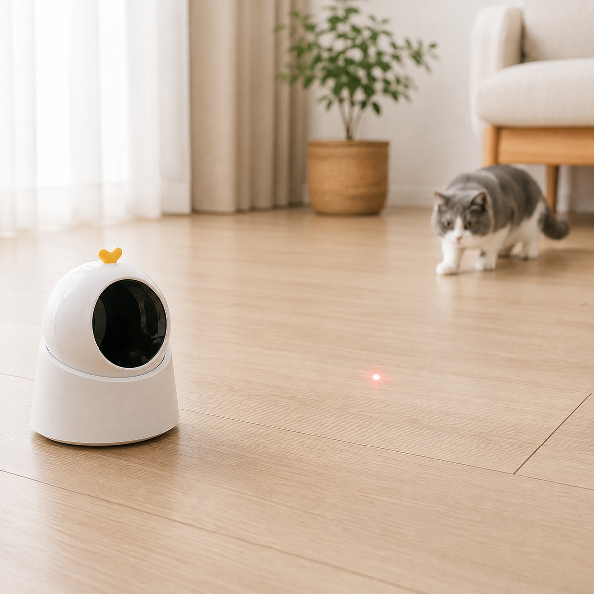 Brinquedo Laser Automático Ajustável para Gatos e Cães