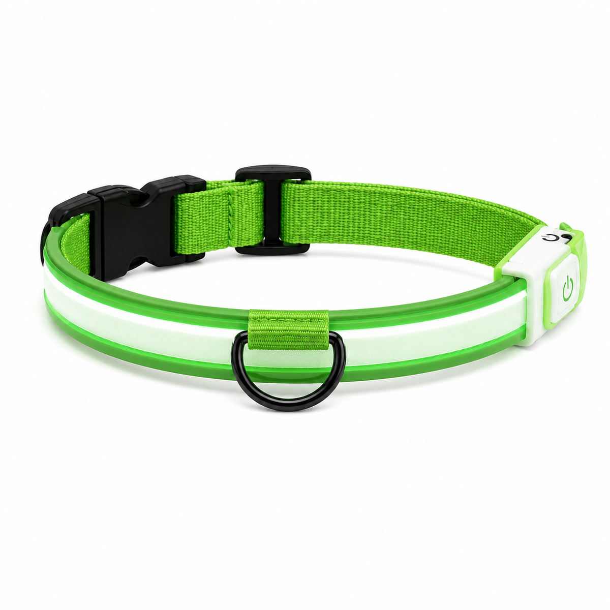 Coleira LED Recarregável USB 7 Cores para Cães