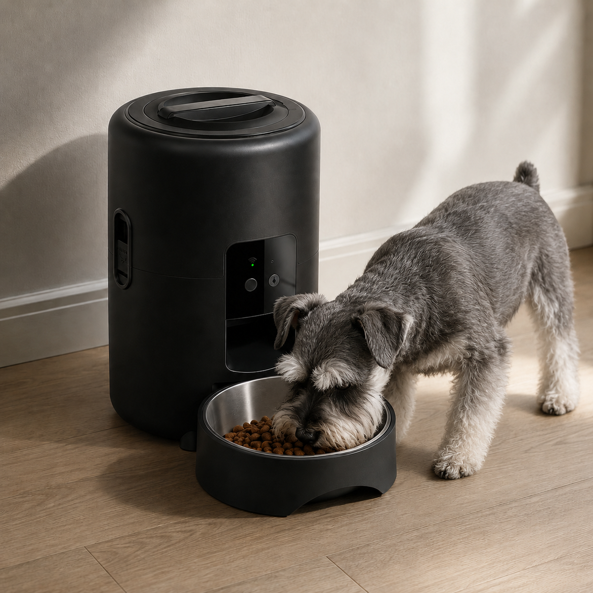 Dispensador de Ração Wi-Fi com Tigela Inox para Cães e Gatos