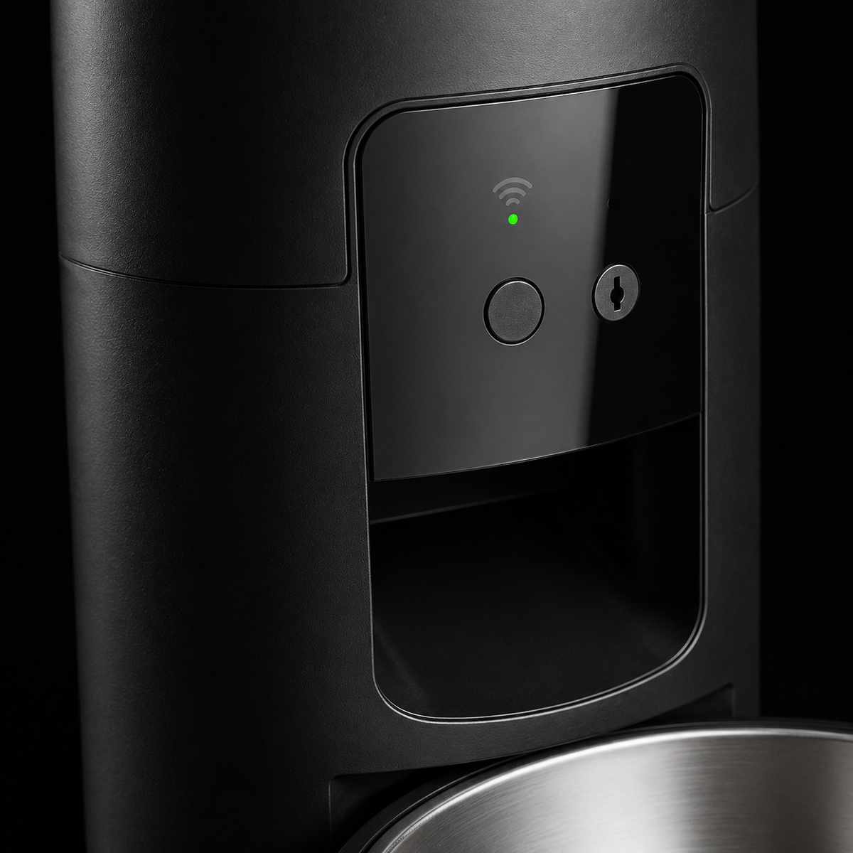 Dispensador de Ração Wi-Fi com Tigela Inox para Cães e Gatos