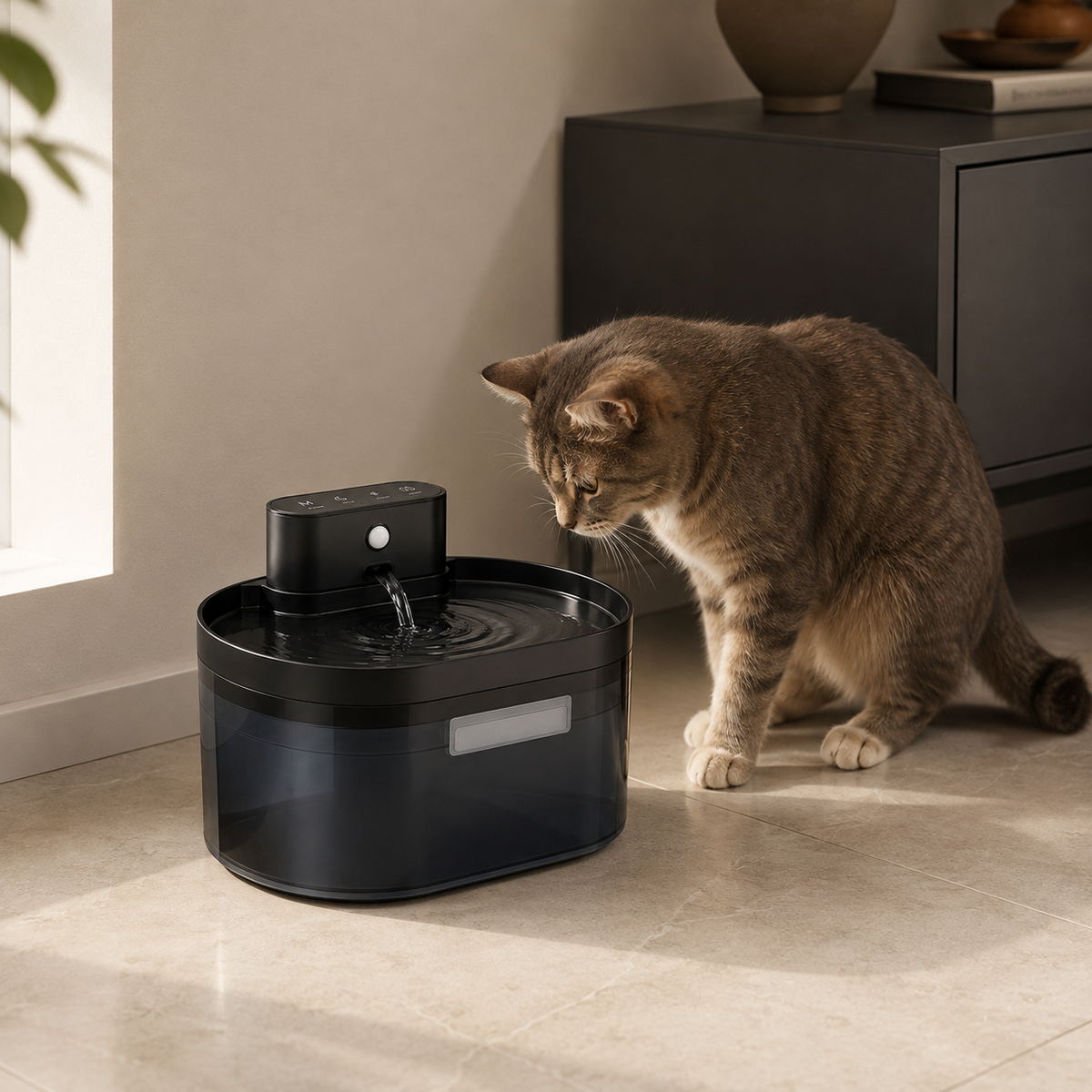 Fonte de Água Sem Fio 2,2 L com Sensor para Gatos