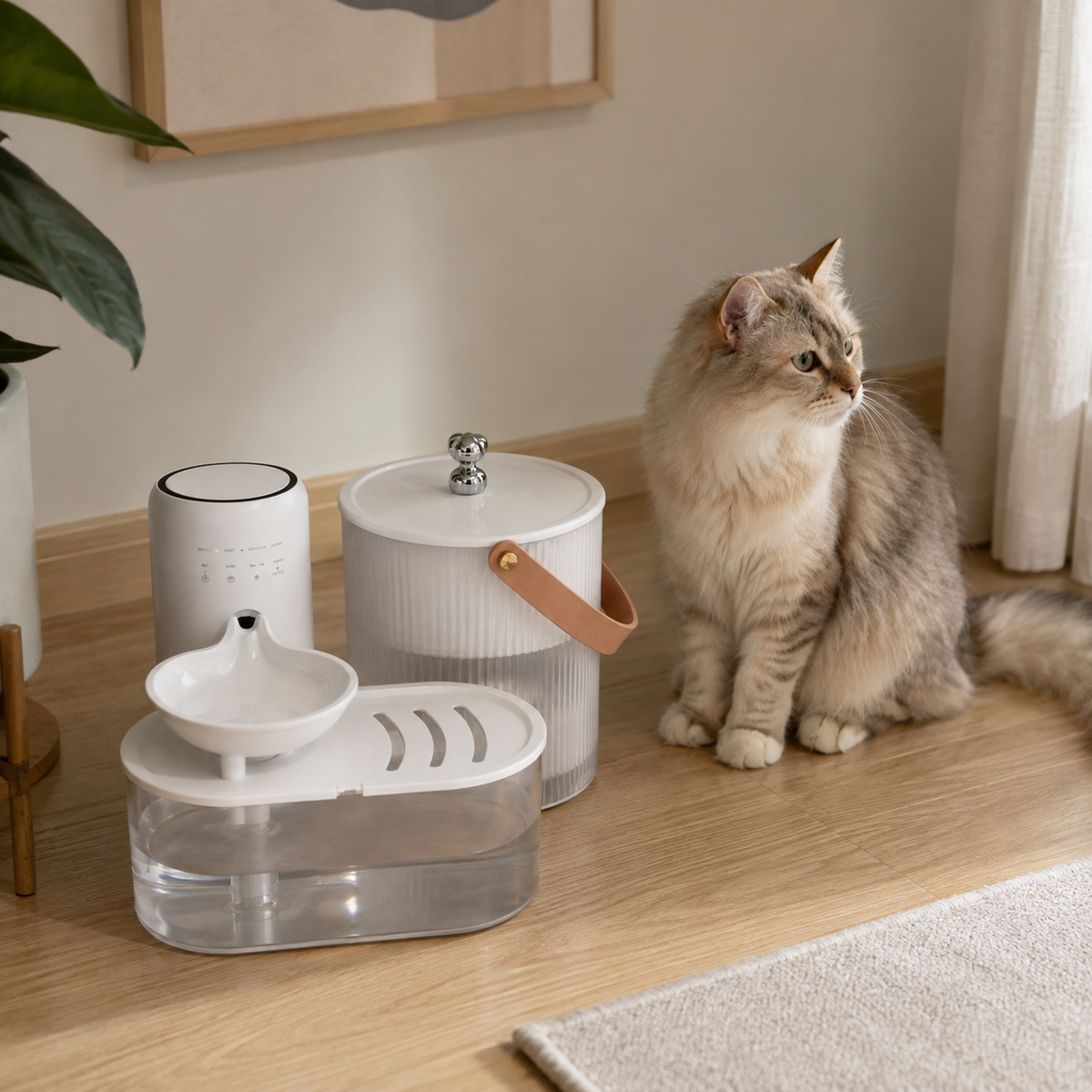Fonte de Água Sem Fio Inclinável 2600mAh para Cães e Gatos