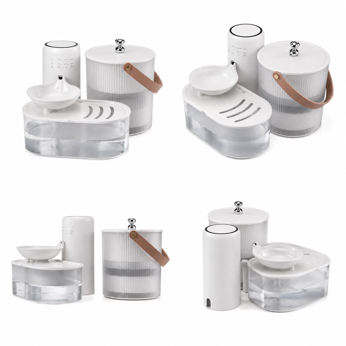 Fonte de Água Sem Fio Inclinável 2600mAh para Cães e Gatos