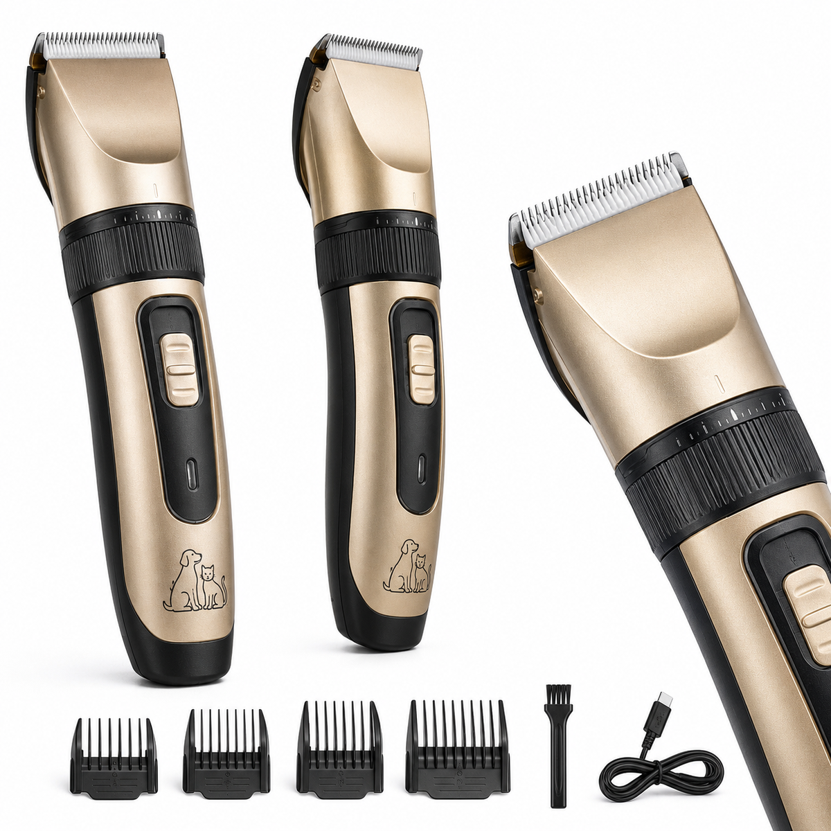 Tosador Elétrico para Cães e Gatos com Kit de Pentes