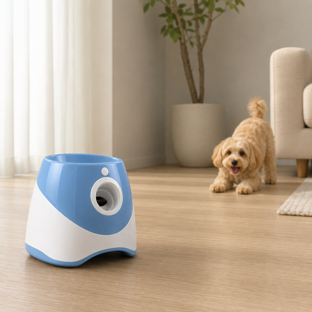 Lançador Automático de Bolas para Exercício de Cães